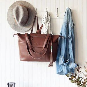 🎉HP LILY JADE | MADELINE BRANDY/SILVER DIAPER BAG